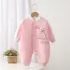 Mono Cortavientos de Conejo de Dibujos Animados para Bebé, Primavera y Otoño, Estilo Princesa Linda para Niña, Traje de Gateo de Doble Capa para Salir