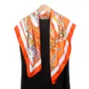 Pañuelo Cuadrado de Seda Sarga Estilo Retro 90cm Suministro de Pañuelos de Seda Punto de Venta Wholesale Moda Ropa de Trabajo Chal Versátil para Mujer