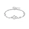 Pulsera Geométrica Entrelazada para Mujer, Pulsera de Doble Capa con Diseño de Nicho Que No Se Desvanece, Lujo Accesible Regalo del Día de San Valentín Chino