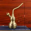 Cachimbo de Cabaça de Cobre Puro Filtro de Água de Dupla Finalidade Cachimbo de Fumo Seco de Latão Cachimbo de Cabaça de Metal Masculino de Quatro Finalidades