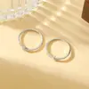 Anillo de Plata con Chapado en Oro de Cobre con Estrella y Luna de Venta Caliente Transfronteriza Nicho Anillo Completo de Circonitas de Gama Alta Anillo Simple para Pareja