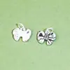 Colgante de Plata de Ley S925 Sólida de Plata Lisa con Lazo Material para Cuerda de Cuentas DIY Accesorios de Joyería para Mujer