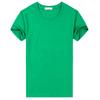 Uniforme de Grupo Gola Redonda Manga Curta Infantil Algodão Puro Respirável Absorvente de Suor Camisa Cultural Camiseta Casual Absorvente de Umidade Secagem Rápida Versátil Caimento Solto