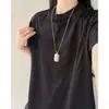 Camiseta de Verano para Hombre de Manga Corta, Tejido de Seda de Hielo Blanco, Secado Rápido, Costilla, Parche, Hombro Normal, Estilo Americano, Malla Transpirable, Deportiva, Media Manga
