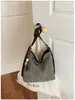Bolsa Tote Estilo Coreano Ins, Bolsa de Palha Trançada Retrô, Bolsa de Praia Grande Capacidade Estilo Férias, Bolsa de Ombro Fresca para Mulheres