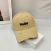 Nueva gorra de béisbol para mujer, estilo americano de lana gruesa versátil, estilo coreano rígida elegante que favorece el rostro, gorra de hombre con visera de pico de pato