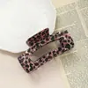 Pinza de Garra Grande Estampado de Leopardo Moda Retro Francesa para Mujer, Accesorio para el Cabello Simple Versátil para Recogidos