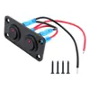 Interruptor Combinado Cat's Eye Barco Rojo Botón de Control de Aparato Electrónico Impermeable para Coche Modificado con Luz