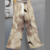 Pantalones de Pijama de Algodón Finos de Verano para Mujer con Estampado de Dibujos Animados, Pantalones de Pierna Ancha para Mujeres Embarazadas, Tallas Grandes, Adecuados para Usar Afuera, Pantalones Largos de Algodón, Exportación