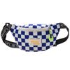 Riñonera Infantil Popular en Internet Hermosa Clásica Coreana Cuadros Bolso de Hombro para Niños Moda Tendencia Estilo Deportivo Riñonera