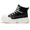 Zapatos Casuales de Moda de Caña Alta con Suela Gruesa Nuevo Estilo Otoño/Invierno para Hombres Jóvenes Estilo Callejero de Moda Calzado Deportivo Individual que Aumenta la Altura para Hombres