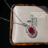 Pendientes de flor de turmalina rosa de Damasco, collar de circonitas de corindón rojo lubilai bañado en oro de 18 quilates de Sotheby's