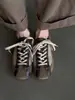 Versión de cuero ~4cm de aumento de altura interna, con cordones, zapatillas de entrenamiento alemanas para mujer, nuevas zapatillas planas retro, zapatillas deportivas casuales Cortez