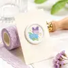 Sello de cera transfronterizo con cabeza de cobre con patrones de luna, rosa y mariposa, cabeza de sello universal, accesorio de decoración para invitaciones de boda