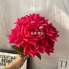 Outono retro 7-corner Rose Wedding estrada chumbo flor parede arranjo de flores casa decoração macia mesa de jantar decoração flor artificial