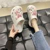 Pantuflas de Verano para Mujer con Sensación de Caca, Antideslizantes, Lindos Dibujos Animados de Dedos del Pie para Exteriores, Suela Gruesa de Playa, Nuevo 2025 Suela Suave