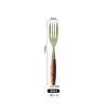 Cuchillo para carne occidental tenedor cuchara vintage mango de madera maciza acero inoxidable cuchara de postre Tenedor cubiertos cuchara traje cuchara sopera cuchillo para la cena