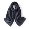 Cachecol de cashmere liso em tricô trançado francês, unissex, grosso, quente e oferece proteção para o pescoço, um acessório versátil para qualquer roupa