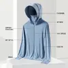 Rascacielos Hielo Seda UPF50+ Ropa Protección Solar Hombre Verano 2025 Nuevo Anti-UV Transpirable Delgado Pesca Ropa Protección Solar