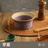 Bol para Ensalada Estilo Japonés, Bol Rústico Vintage de Cerámica con Forma de Sombrero, Bol para Postre, Bol para Sopa Dulce, Plato Profundo de Cerámica, Bol para Yogur, Bol de Paja Estilo Pastoral