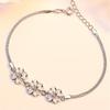 Joyería de Personalidad Simple Estilo Coreano Trébol de Cuatro Hojas Pulsera de Plata Esterlina Femenina ins Diseño Nicho Pulsera de Hierba de la Suerte Pulsera