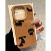 Capa de celular preta para cachorro dachshund Apple 16promax skin marrom iPhone15 high sense 13 feminino 12