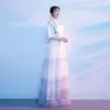 Novos Trajes de Performance Estilo Chinês 2026 Novo Modelo Traje de Maestro de Coro Roupa de Apresentador Competição de Guzheng