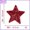 Lentejuelas de Punto Estrella Toalla Tela Bordada Pegatinas Forma de Corazón Letra Parche para Ropa Accesorios de Ropa Pegatinas DIY