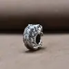 Prata S925 Furo Grande Estilo Étnico Cabeça de Leão Estilo Chinês Retrô Contas Despertar do Leão Acessórios para Pulseira Dança do Leão Joias Masculinas
