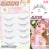 Pestañas Postizas Menglu Ab15 Tipo Pluma Naturales Pieza Entera Tallo Transparente para Principiantes