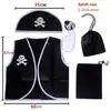Disfraces de Cosplay de Pirata para Hombre y Mujer Adultos, Disfraces Simples de Pasarela No Tejidos de Piratas del Caribe