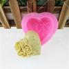 Molde de Silicona DIY Forma de Rosa Amor Molde para Caramelo Pastel Doblar a Mano Herramienta para Doblar Caramelo