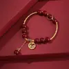 Explosiones de TikTok Nicho Calabaza de Jade Pulsera Nueva Pulsera de Cinabrio Imitación para Novia