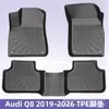 Adequado para Audi Q8 2019-2026 Tapetes de Chão de Carro 3D para Todas as Estações em TPE, Tapete do Porta-Malas, Tapete do Encosto