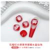 Arte de Uñas Rojo Granate Otoño e Invierno Cristal Taladro Puntiagudo Uña con Forma de Uña Recubierta de Alta Calidad Taladro Grande Apilado Decoración para Uñas