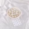 Cor 16MM galvanizada UV creme brilhante furo reto contas redondas DIY feito à mão caseiro corrente de celular material de joias com contas acessórios