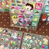 Pegatinas 3D de Crayon Shin-chan en Relieve Impermeables DIY para Patinete Eléctrico, Teléfono, Tableta, Dibujos Animados Lindos, Pegatinas Decorativas