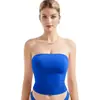 Top Tubo Dupla Camada Estilo Europeu e Americano, Puro e Elegante, Design Transfronteiriço, Curto e Ajustado ao Corpo, Roupa Feminina Sexy e na Moda