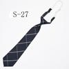 Corbata sin atar a rayas JK Uniforme Perezosa Fácil de poner Estilo Academia Británica Masculina y Femenina Secundaria Baja y Alta Corbata Casual