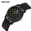 Oferta Especial de Reloj Estudiante Sanda, Adecuado para Exámenes, Reloj de Pulsera de Cuarzo con Patrón de Diamante, Resistente al Agua, Correa Arcoíris, Reloj Simple para Mujer