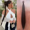 Peluca de Fibra Sintética de Exportación de una Pieza Cola de Caballo Morada Colorida Banda Elástica para el Cabello Atadura para el Cabello Cola de Caballo Colorida