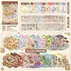 Colección de Stickers de Paisaje 3D Estéreo Cabaña Escena en Miniatura Stickers Juguete Educativo para Manualidades DIY para Niños