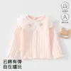 Ropa para niños algodón clase A primavera y otoño primer cumpleaños niña top algodón afelpado manga larga exterior ropa para niños Anyang