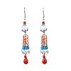 Pendientes de Clip Estilo Ming Antiguo Versátiles Elegantes Pendientes de Clip Nuevo Estilo Chino Falda con Forma de Caballo Accesorios Hanfu Cheongsam Retro