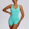 Macacão de Yoga Transfronteiriço Peça Única para Mulheres, Apresentando um Lindo Costas e Glúteos em Formato de Pêssego, Body Esportivo Modelador Integrado, Roupa para Corrida e Fitness