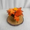 Planta en Maceta Tejida de Hierba de Hoja de Arce Artificial para Festival de la Cosecha de Otoño Decoración de Escritorio para el Hogar Adorno de Escena para Festival Floral