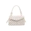 La popular bolsa cuadrada pequeña fresca de mano para mujer de este año, nuevo estilo otoño 2026 con lunares, bolsa de hombro única de lujo ligero, bolsa cruzada para ir al trabajo