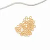 Anillo de Aro Retorcido Color Oro 18K que Conserva el Color con Diseño Floral, Pulsera de Cristal con Cuentas Hecha a Mano para Bricolaje, Anillo Separador, Materiales para Accesorios