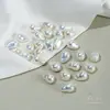 Contas Barrocas Meio Furo de Formato Especial Pérolas de Água Salgada Akoya Japonesas Imitação Materiais para Brincos Feitos à Mão DIY