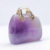 Mini bolso de mano con piedra de cristal natural, colgante de jade Dongling con amatista y ojo de tigre